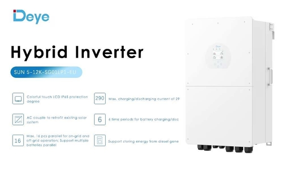 360V 入力電圧 Deye SUN-12K-SG04LP3-EU ハイブリッド太陽系に必要なインバーター