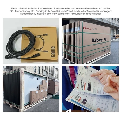 MPPTコントローラー アモソラー 1000W 600W 800W ソーラーユニット 家庭用 ネットワークバルコニー ソーラー PV システム キット
