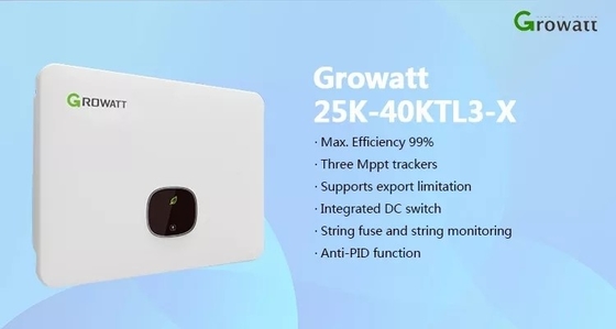 MPPTコントローラー グロワットオングリッドインバーター MID25-40KTL3-X 25 Kw 30kw 40kw 太陽光インバーター