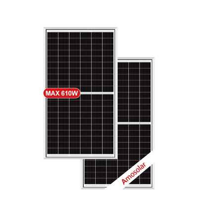 アモソラー 600w 太陽光パネル 210*210mm セル IP68 格付けのジャンクションボックス