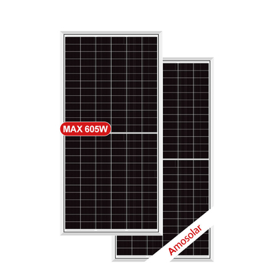 モノ太陽電池 IP68 格付け交差箱 575w 605w ワット PV モジュール 半電池太陽電池パネル