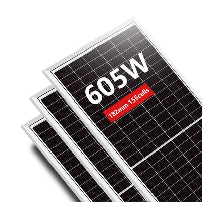モノ太陽電池 IP68 格付け交差箱 575w 605w ワット PV モジュール 半電池太陽電池パネル