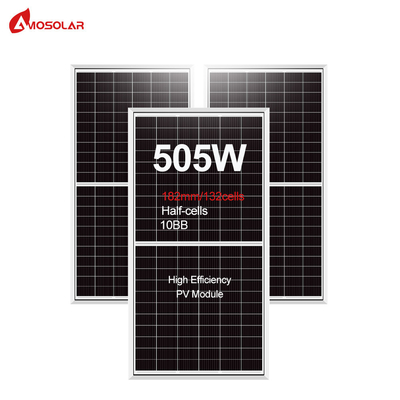 アモソラー モノ ハーフ 182mm 480W 485W 490W 495W 500W 505W A グレード 132 セルソーラーパネルモジュール