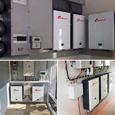 48V/51.2V 電源 壁に装着されたリチウム電池 安全な材料と安装が簡単