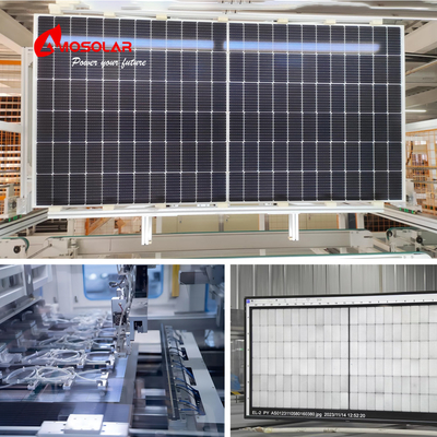182mm 半セル N型 モノソーラー PV モジュール 570W 580W 590W IP68 接続ボックス