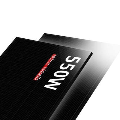 アモソラによる3~2mmの低熱鉄ガラス420w500w550wattのフルブラックソーラーパネル
