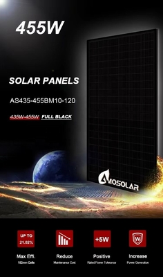 アモソラー 440W 450W 460W 1000W モノクリスタルソーラーパネル IP68 格付けのジャンクションボックス