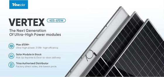 PERC トリーナ EU ストックN型モノソーラーパネル 550W 560W 590W 600W 660W 670W 双面型モノ結晶ソーラーPvモジュール