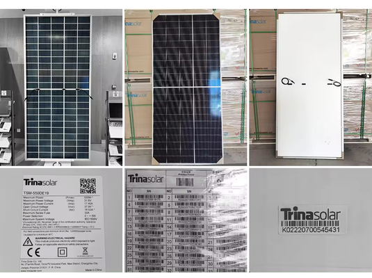 PERC トリーナ EU ストックN型モノソーラーパネル 550W 560W 590W 600W 660W 670W 双面型モノ結晶ソーラーPvモジュール