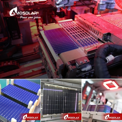 アモソラー ハーフカット 182mm セル 565w 570w 575w 580w 585w 590w 太陽系用 PV パネル