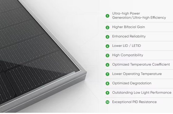 Jinko 550W 700W 630W 610W 585WW 620W 580W 500W 完全なシステムのための双面太陽光パネル