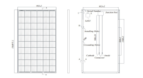 4mm2 IECケーブル サイズ 330w 340w 350w 400w 家庭用電気システムのための太陽光発電パネル