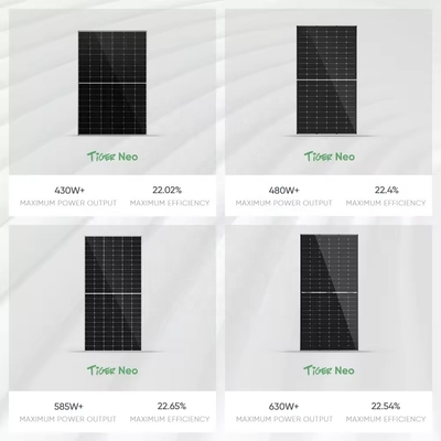 22% パネル効率 144 セル N型太陽光パネル 太陽光発電システム 接続ボックス