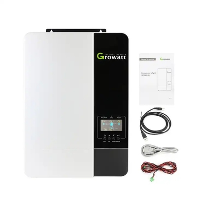 80A/100A の出力電流とパフォーマンスを持つGrowatt SPF5000esオフグリッド太陽光インバーター