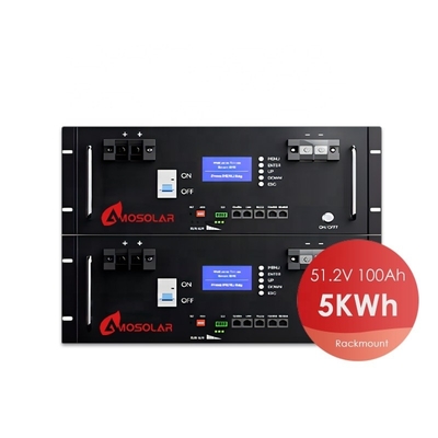 Lifepo4 48V ハイブリッドソーラーインバーター 51.2V 100ah 200ah パワーラック搭載バッテリー