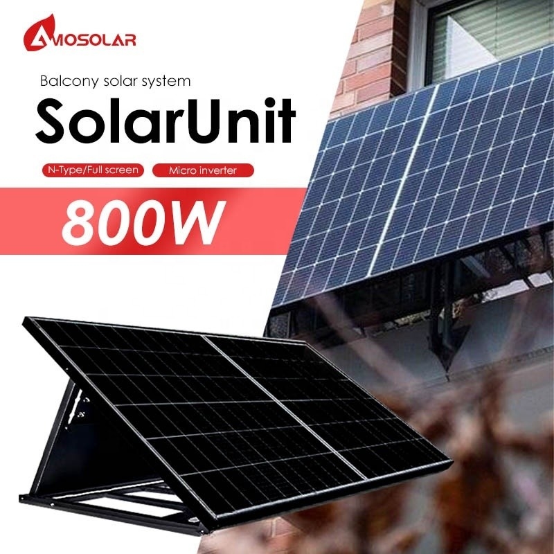 MPPTコントローラー アモソラー 1000W 600W 800W ソーラーユニット 家庭用 ネットワークバルコニー ソーラー PV システム キット
