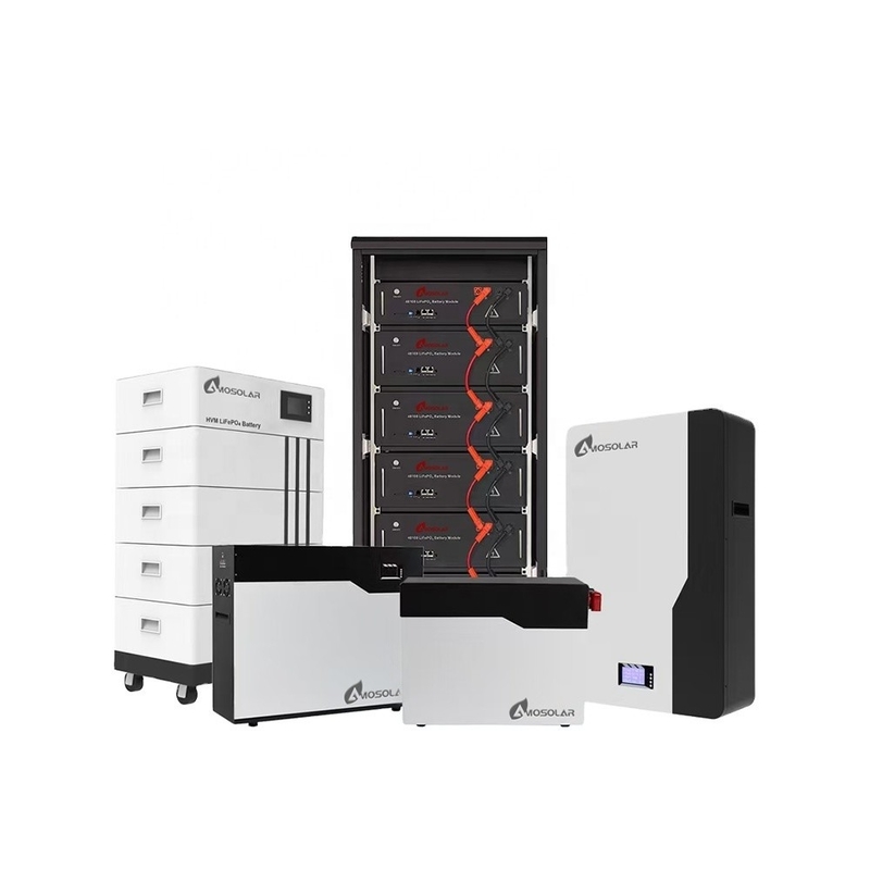 アモソラー 24v 48v 100ah 200ah 5kwh 10kwh 20kwh 太陽エネルギーバックアップのためのライフポ4バッテリー