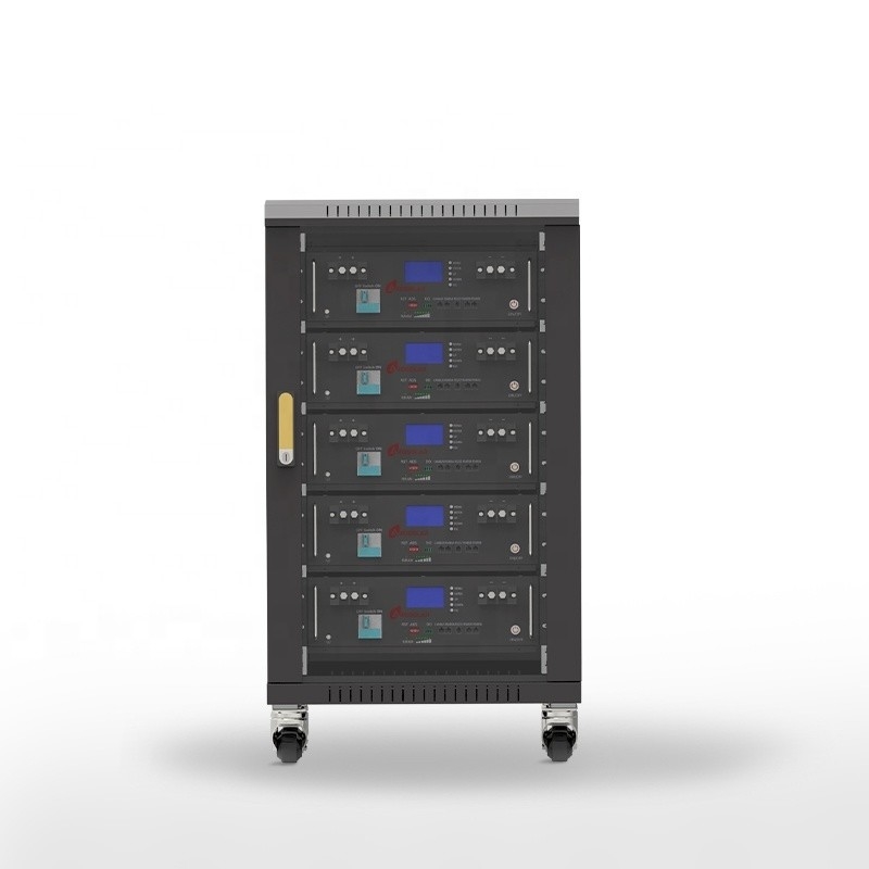 Lifepo4 48V ハイブリッドソーラーインバーター 51.2V 100ah 200ah パワーラック搭載バッテリー